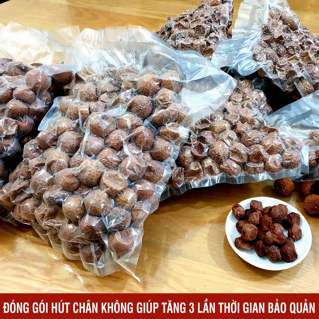 Vải sấy khô loại 1 túi 500g, vị ngọt vừa, không chất bảo quản, đồ ăn vặt ngon, 100%  từ vải thiều sấy khô Lục Ngạn