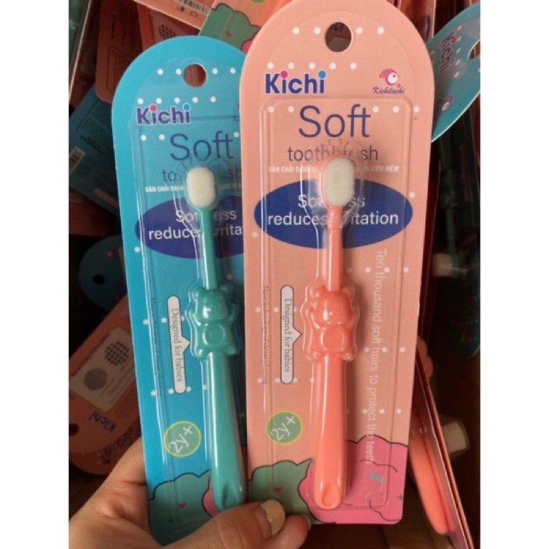 BÀN CHẢI ĐÁNH RĂNG COTTON HOĂC KICHI CHO BÉ 2-10 TUỔI