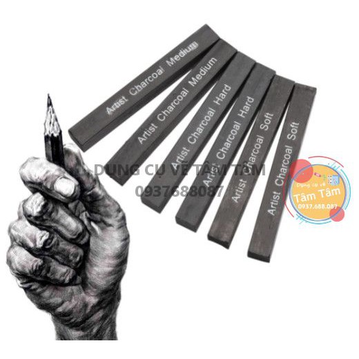[ TÂM TÂM ]-Than vuông, Than thỏi, than nén, Charcoal stick-