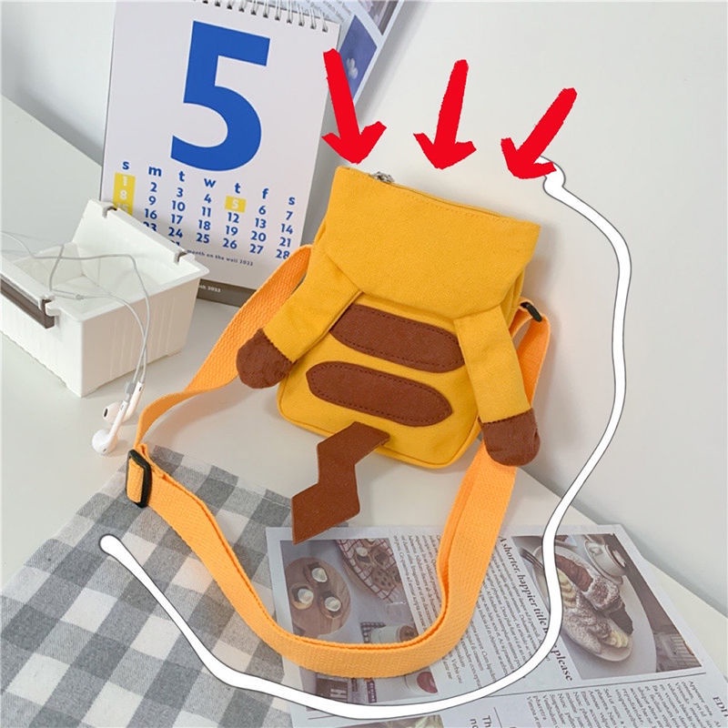 Túi Đeo Chéo Vai Hình Pikachu Dễ Thương 2022 Thời Trang Cho Nữ
