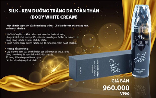 💞 KEM DƯỠNG TRẮNG DA TOÀN THÂN SILK HƯƠNG THỊ PLATINUM.(mỹ phẩm hương thị )