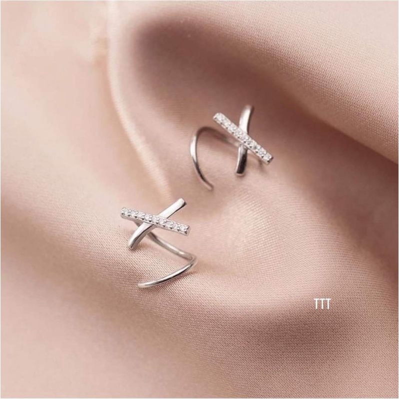 BÔNG TAI XOẮN BẠC XI VÀNG