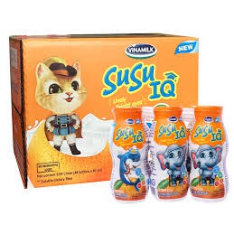 (Mua 2 lốc tặng 1 chai) SỮA CHUA UỐNG SUSU IQ HƯƠNG CAM - LỐC 6 CHAI X 80ML