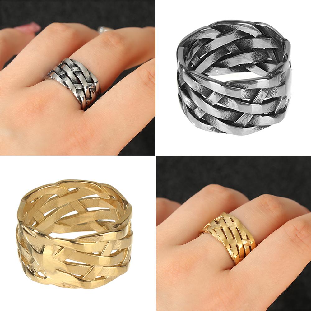 Nhẫn Khắc Biểu Tượng Hoa Hồng Phong Cách Vintage