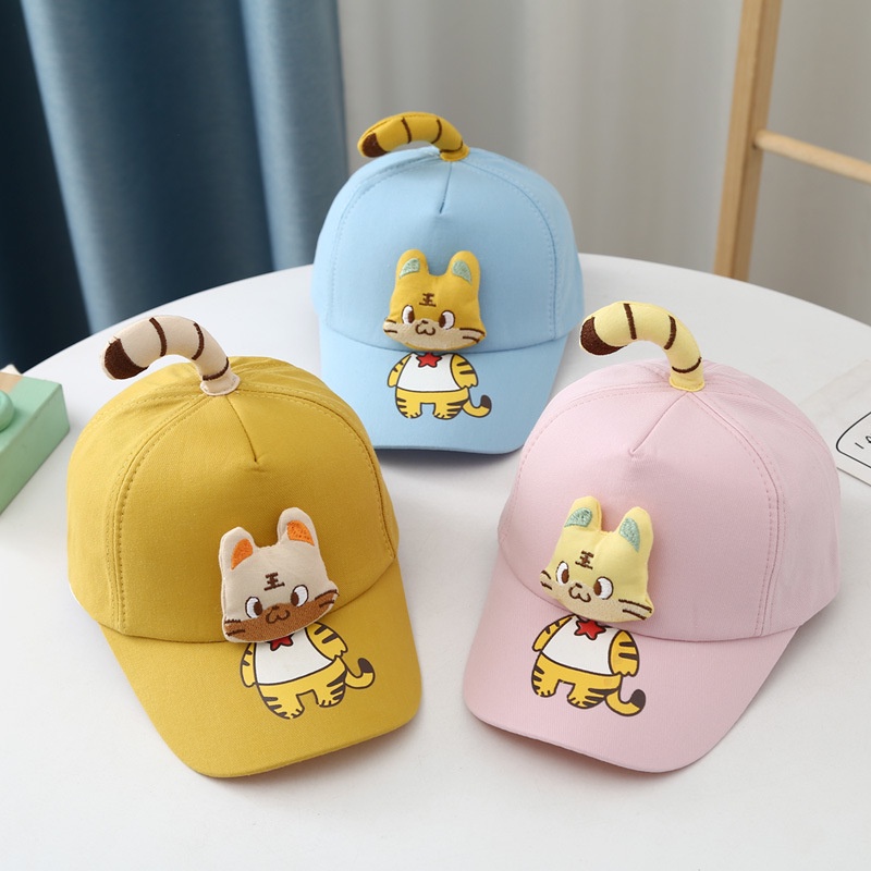 Mũ nón lưỡi trai trẻ em hình con hổ cho bé trai bé gái 3-5 tuổi