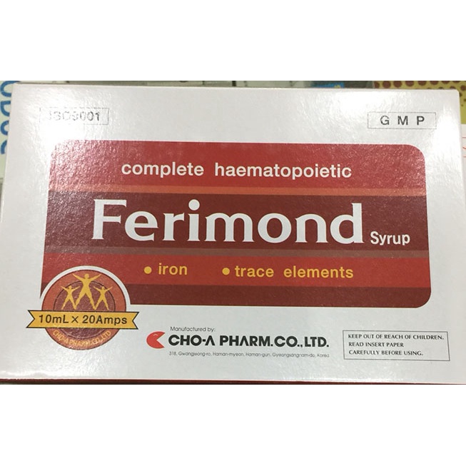 Ferimond -Bổ sung sắt cho phụ nữ mang thai, sau sinh và người thiếu hụt sắt vị ngọt hàng cao cấp Hàn Quốc