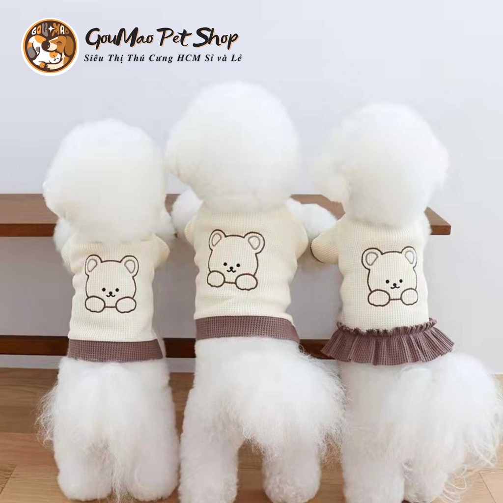 [Ảnh thật] ️ÁO VÁY GẤU SIÊU KUTE DÀNH CHO CHÓ MÈO - GOUMAO PET️