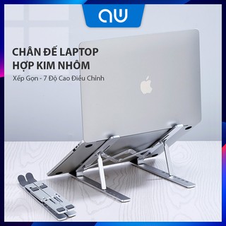 💻Giá Đỡ Laptop Bằng Nhôm Kim Loại Xếp Gọn, Đế Tản Nhiệt Macbook, Dùng Cho Máy Từ 11~17 inch, 7 Độ Cao Điều Chỉnh