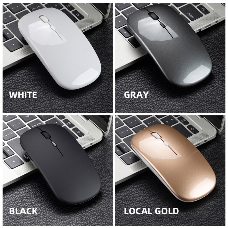 Ready Stock!Wireless Mouse 2.4Ghz Receiver Optical  Adjustable Wireless Ultra Tipis dengan Mice Silent Rechargeable Mouse for PC Laptop
