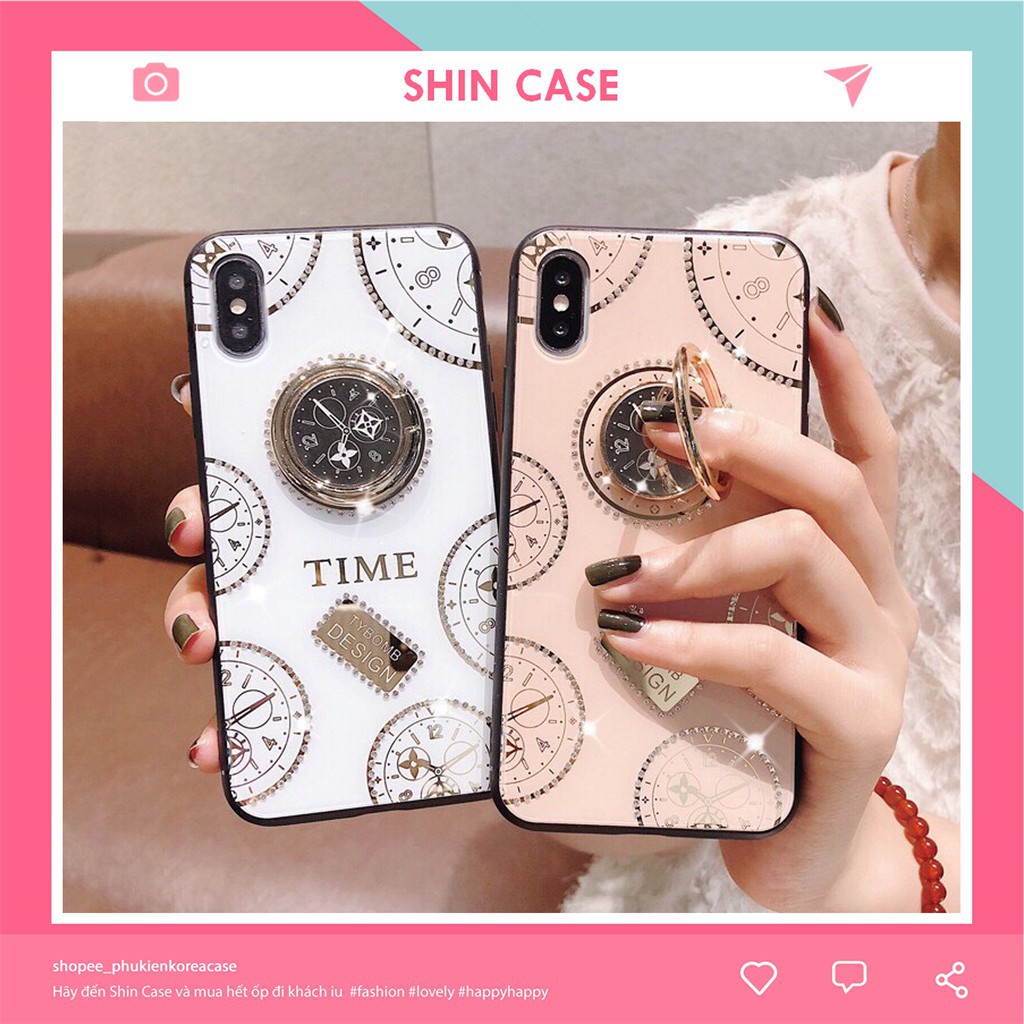 Ốp lưng iphone - Ốp iphone TIME đính đá kèm Ring 5/5s/6/6plus/6s/6splus/7/7plus/8/8plus/x/xs/11/12/pro/max/plus/promax | BigBuy360 - bigbuy360.vn