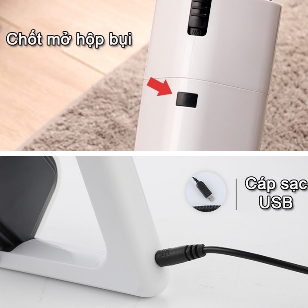 Máy Hút Bụi Cầm Tay Mini AIKESI LB-8001 - Sac Pin Tiện Lợi , Nhiều Chế độ hút khác nhau