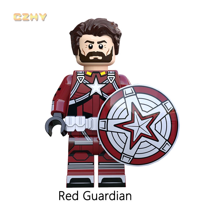 Mô Hình Đồ Chơi Khối Xây Dựng Cửa Sổ Taskmaster Crimson Dynamo Red Guardian Mini Màu Đen Dành Cho Trẻ Em