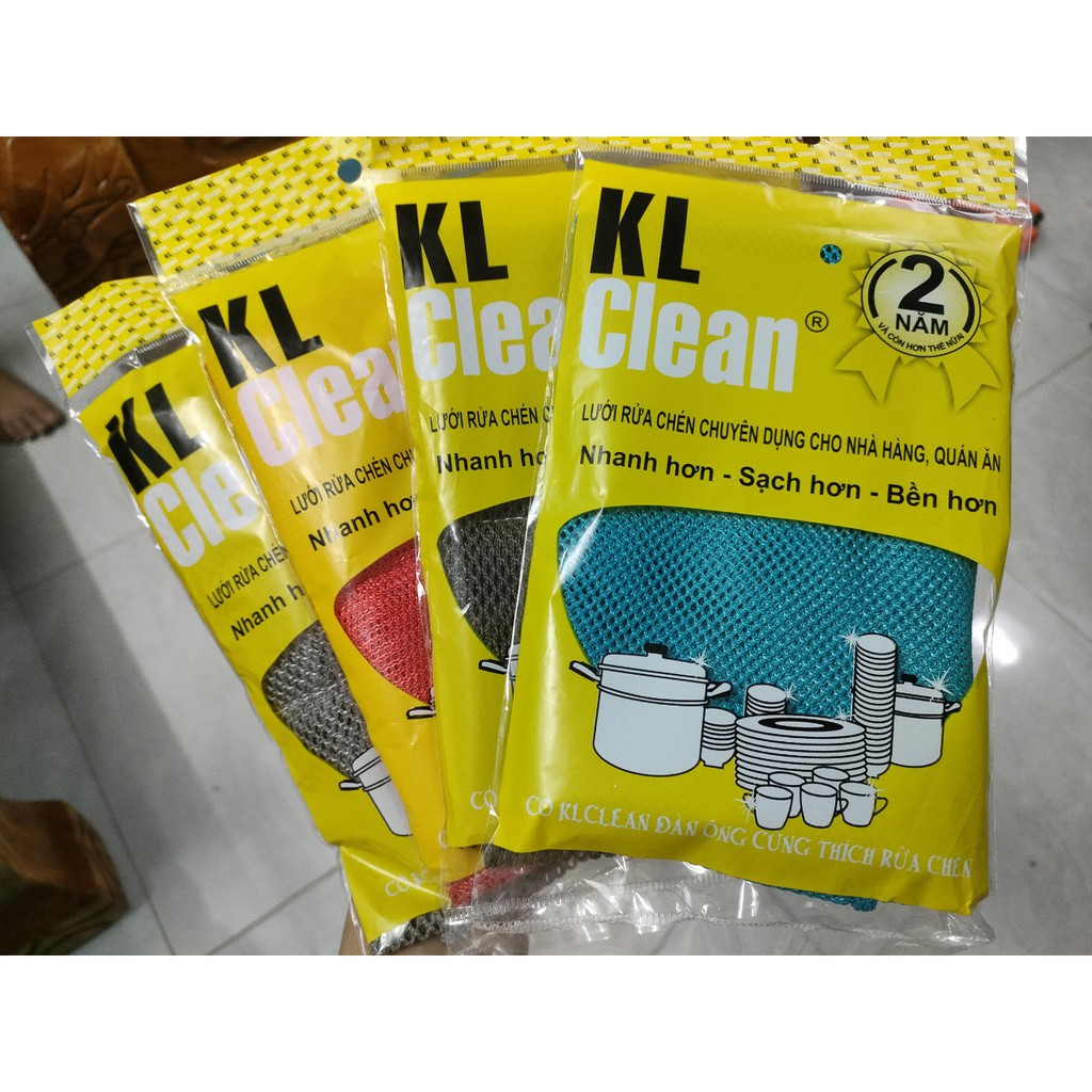 Lưới Rửa Chén Bát Cao Cấp KL CLEAN, Loại Tốt Bền Đến 2 Năm