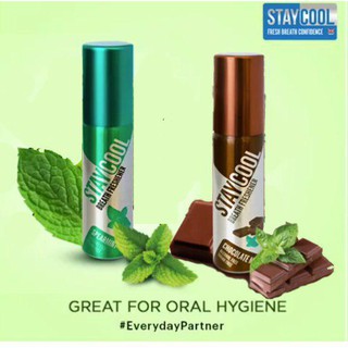 Bộ Xịt thơm miệng bạc hà và socola staycool anh quốc