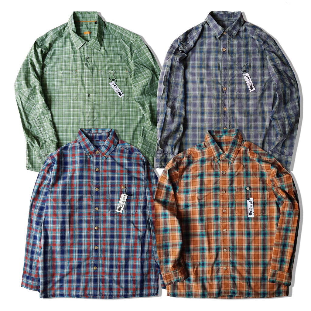 Áo somi bigsize dài tay họa tiết caro cho nam 80kg - 155kg ngoại cỡ dài tay hàng xuất dư | PH Big Size | A191