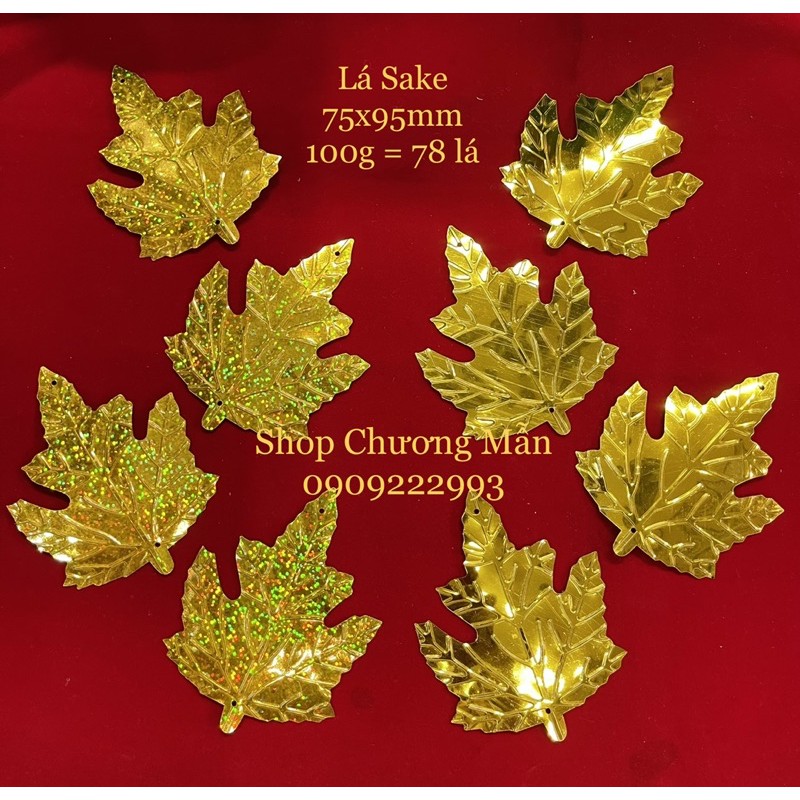 100G Lá Sa Kê 75x95mm Kim Sa Làm Cây Tài Lộc