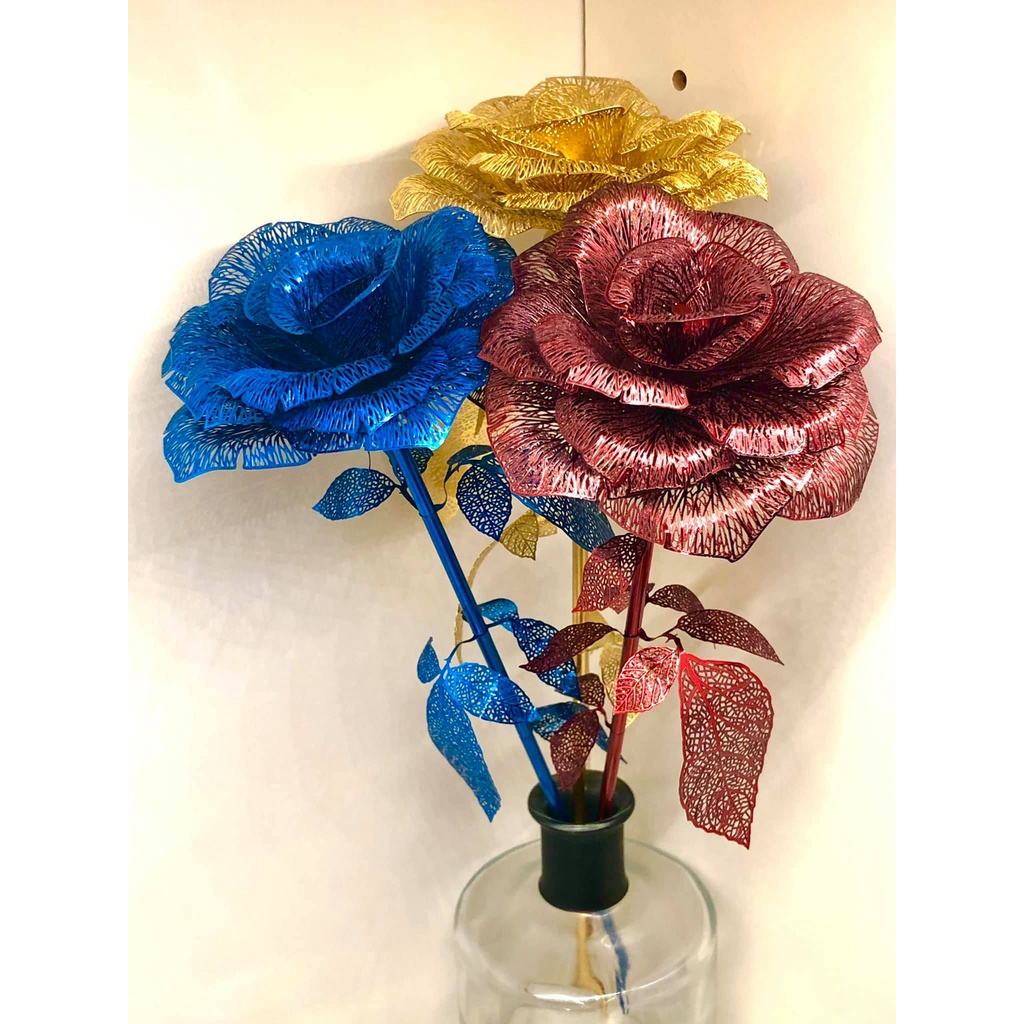 Mô Hình Kim Loại Lắp Ráp 3D Piececool Bông Hồng Xanh Blue Rose