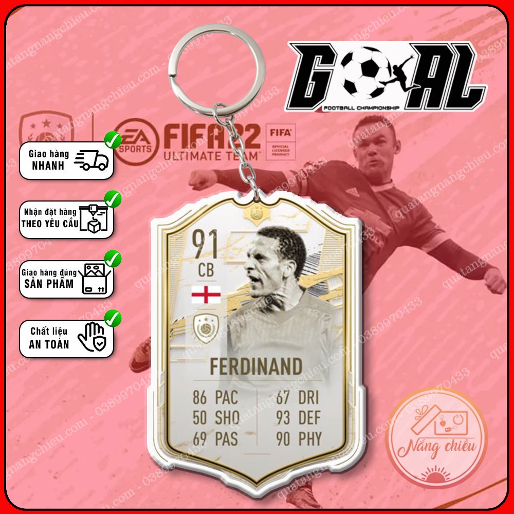 Móc Khóa thẻ Huyền Thoại CLB bóng đá Manchester United ☘️MÓC KHÓA THẺ CẦU THỦ☘️