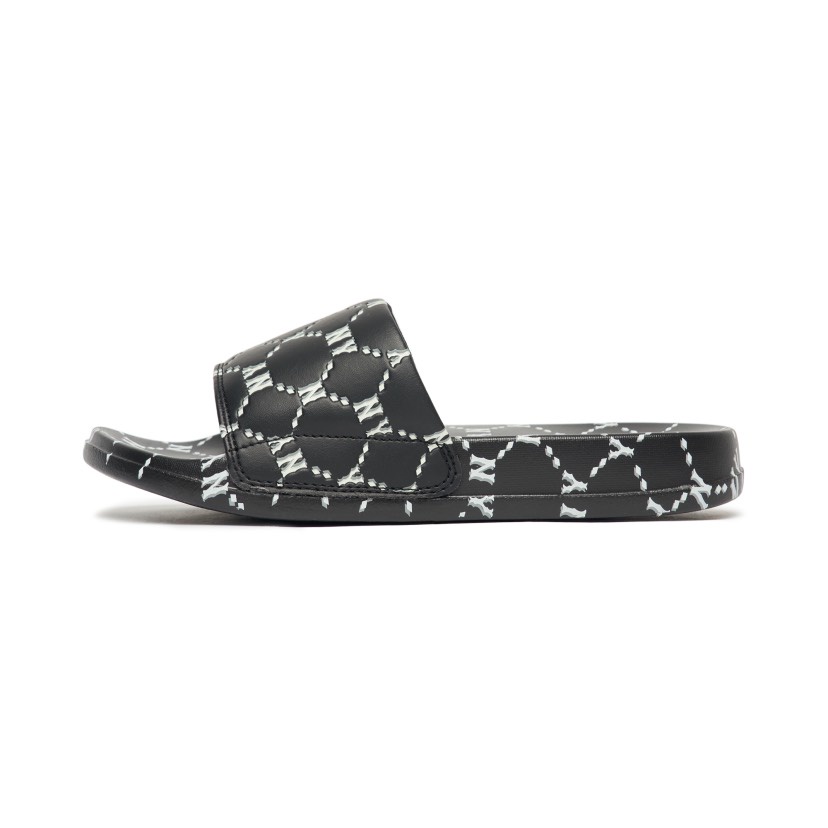 Dép MLB Mound Dia Monogram CHÍNH HÃNG MLB Mound Dia Monogram New York Yankees Black Slide - Simple Sneaker