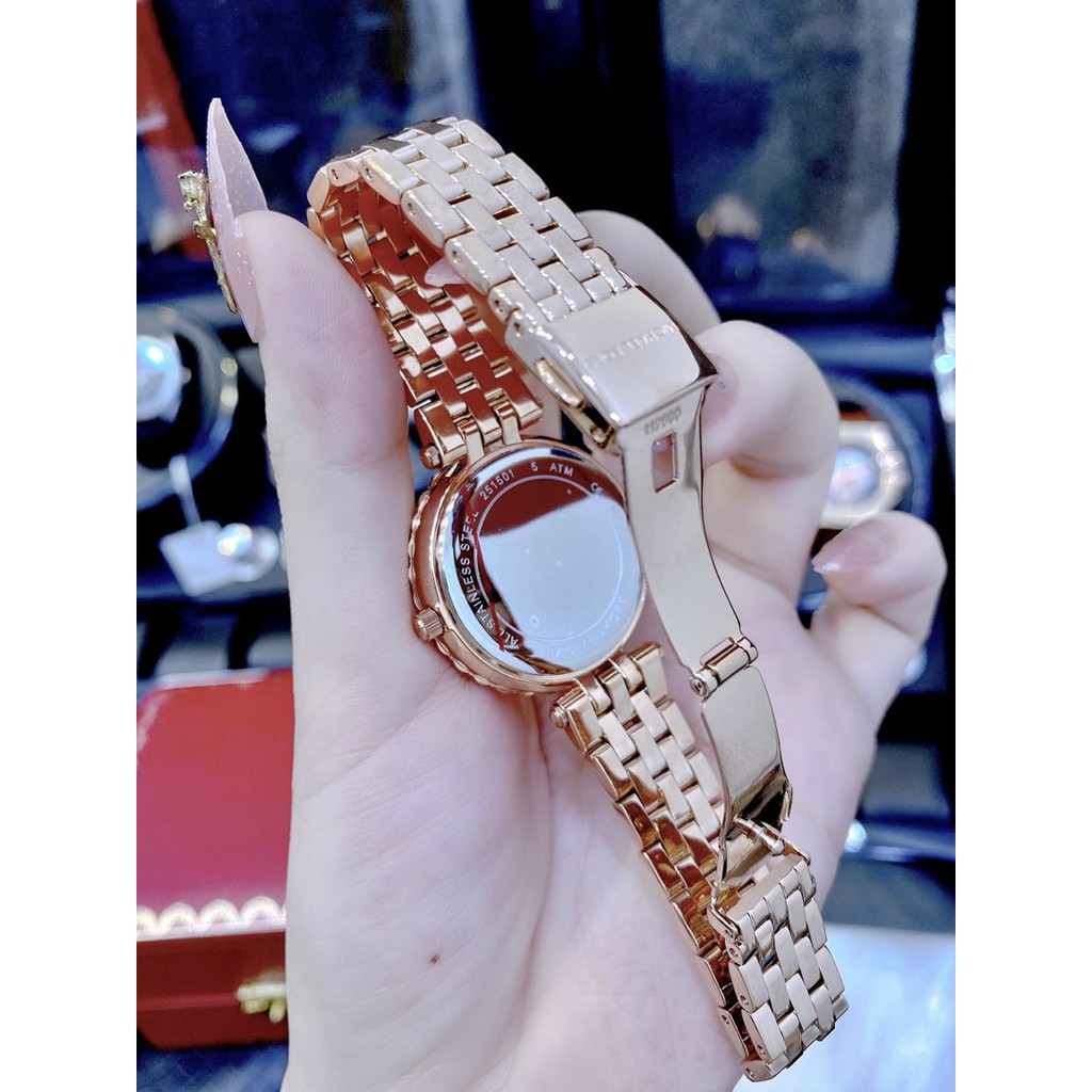Đồng hồ nữ dây kim loại, đồng hồ nữ chính hãng authentic MICHAEL KORS full box, đính kim cương nhân tạo cao cấp