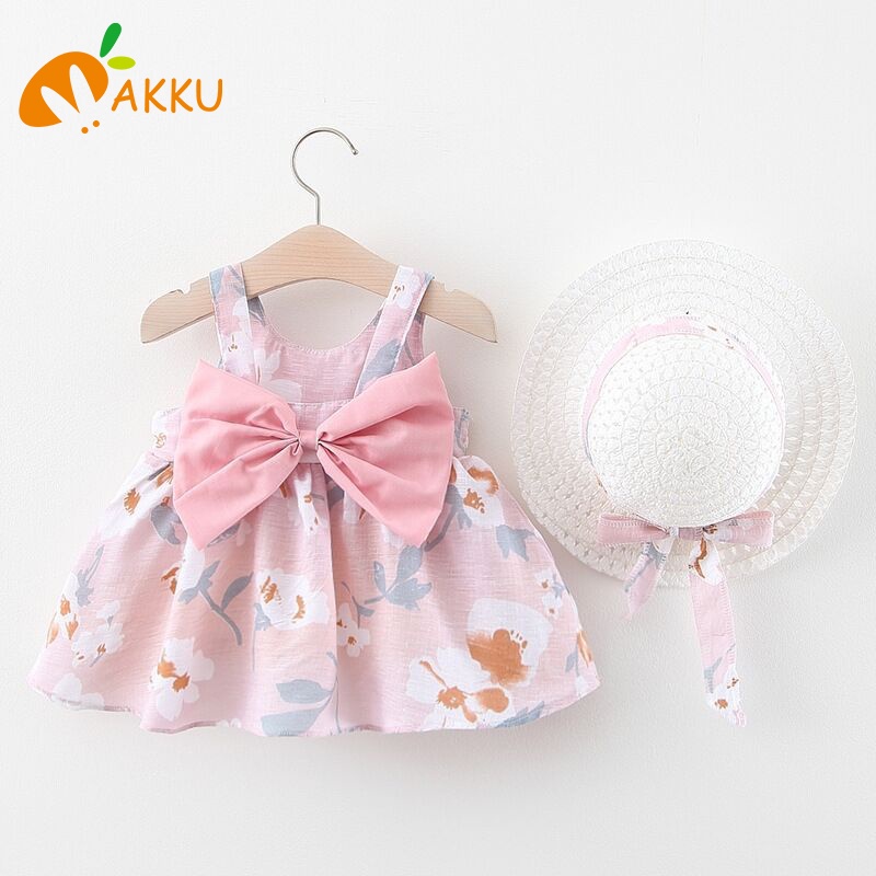 Đầm In Hoa Cúc Có Mũ Trùm Xinh Xắn Thời Trang Dành Cho Bé Gái akku