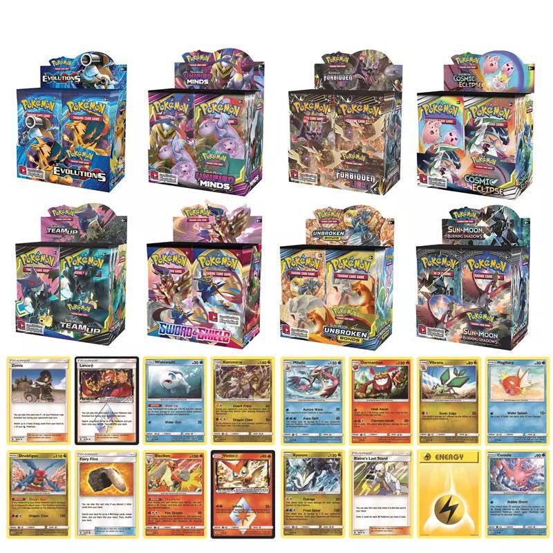 Bộ Thẻ Bài Pokemon TCG 324 Pcs Card Trading Game Sun&amp;Moon Cosmic Eclipse Sưu Tập Đẹp Đọc Đáo Sưu Tập Cao Cấp