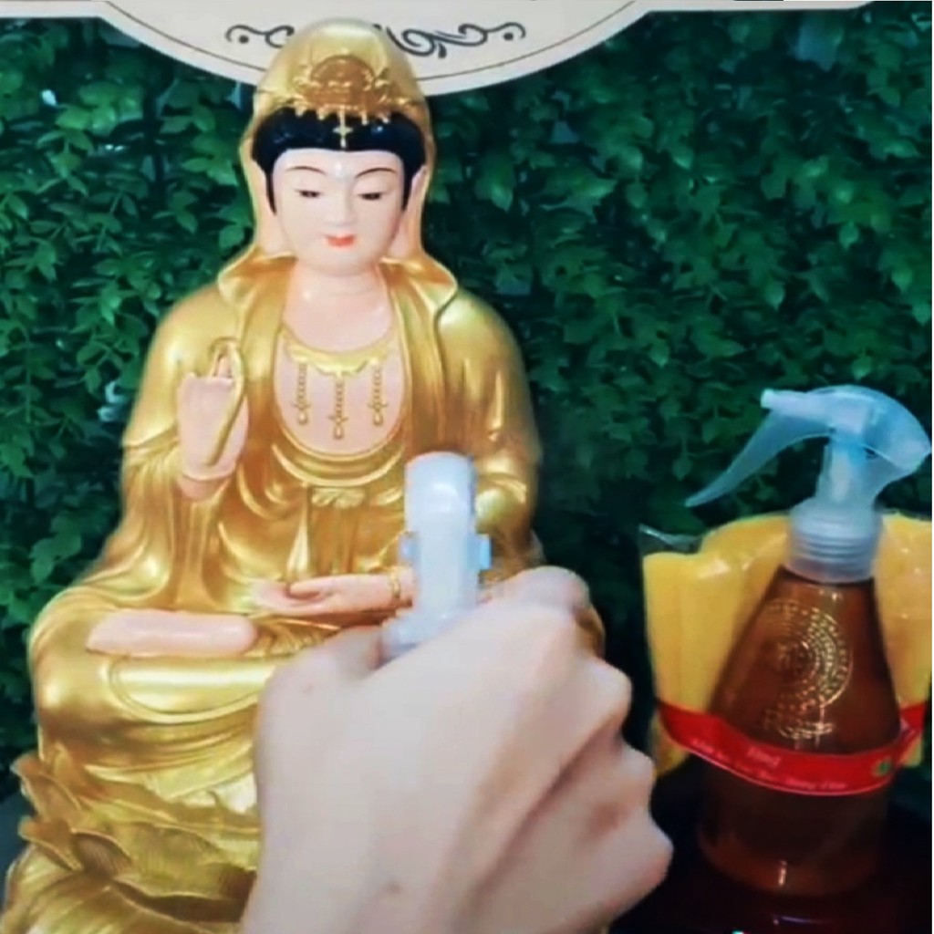 Nước tắm Phật,lau Tượng cao cấp dạng XỊT -SIÊU Tiện lợi,Tiết kiệmOm Mani Padme Hum