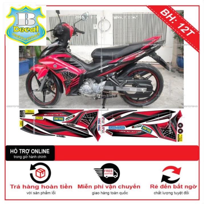 ( Quí khách vui lòng mang ra tiệm cho thợ dán ) Tem EX 2011 IX ĐỎ ĐEN [Bi Decal]