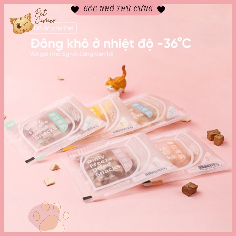 Thức ăn sấy khô cho chó mèo (gói 5g)