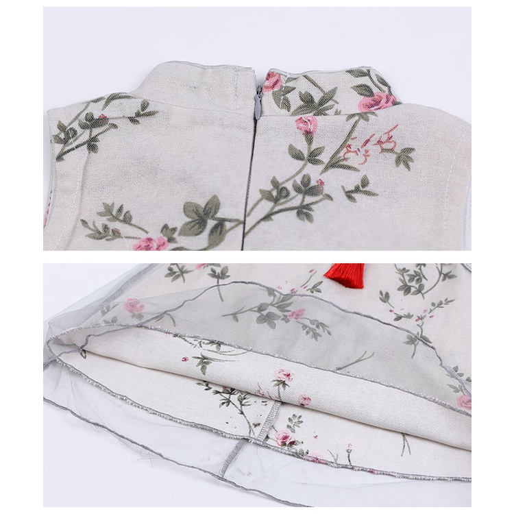 Đầm Sườn Xám Phong Cách Trung Hoa Xinh Xắn Cho Bé Gái
