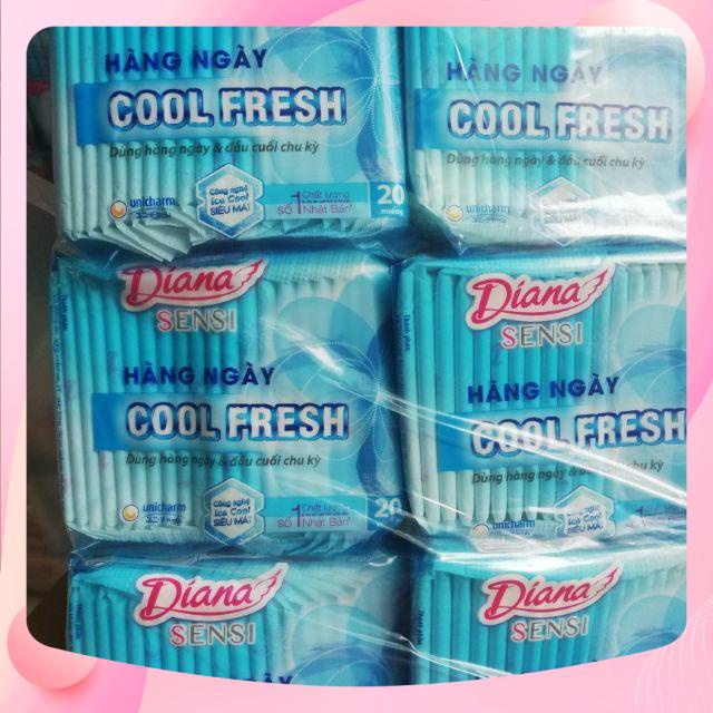 Combo 6 gói Băng vệ sinh Sensi Cool Fresh mát lạnh 20 miếng