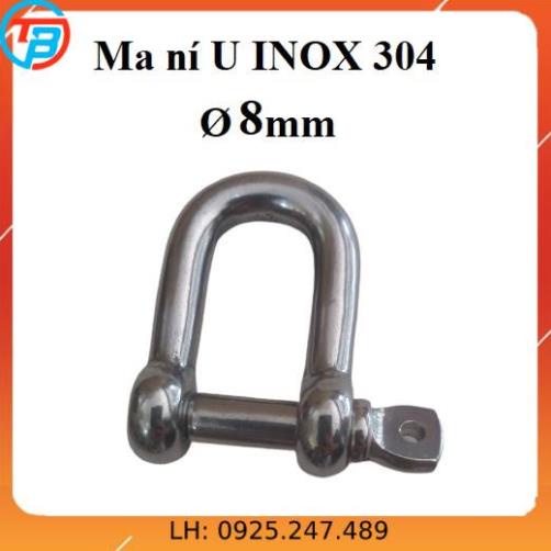 Ma ní U INOX 304 [ Phi 8mm ] CÁP THÉP Thái Bình VinàN