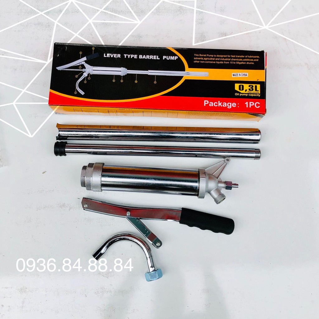 Bơm Tay Thùng Phuy Bằng Inox 💥FREESHIP💥Bơm Dầu Tay Inox - diezen - dầu hỏa - xăng - hóa chất - dầu động cơ