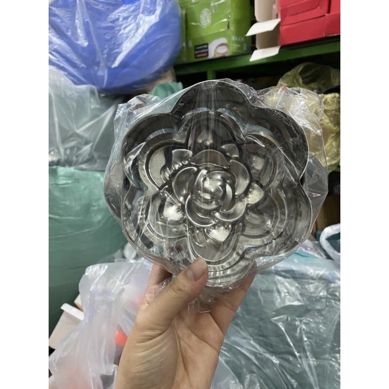 Khuôn xôi inox hình hoa size 15cm an toàn tiện lợi