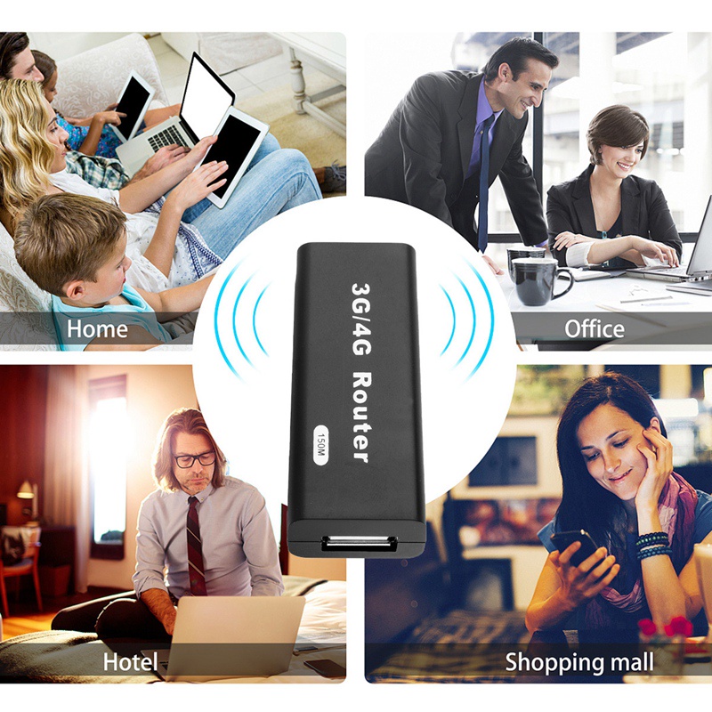 Bộ Định Tuyến Không Dây USB Mini 3G / 4G RJ45 2412-2483MHz Với Cáp USB