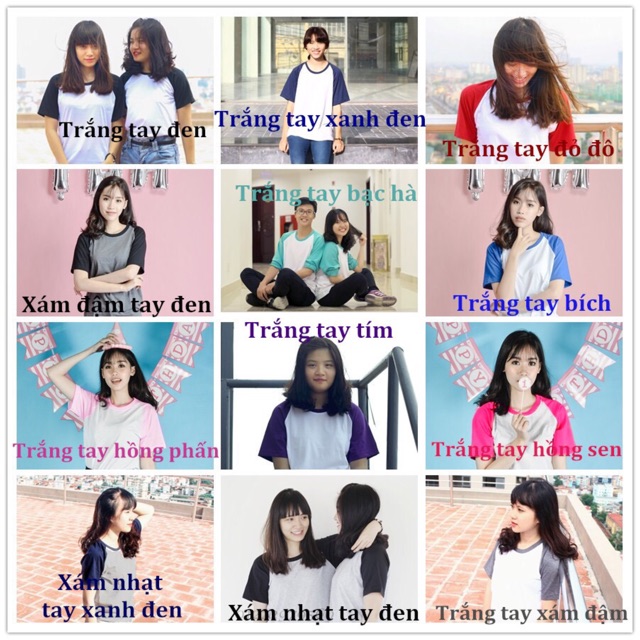 Áo raglan cộc tay