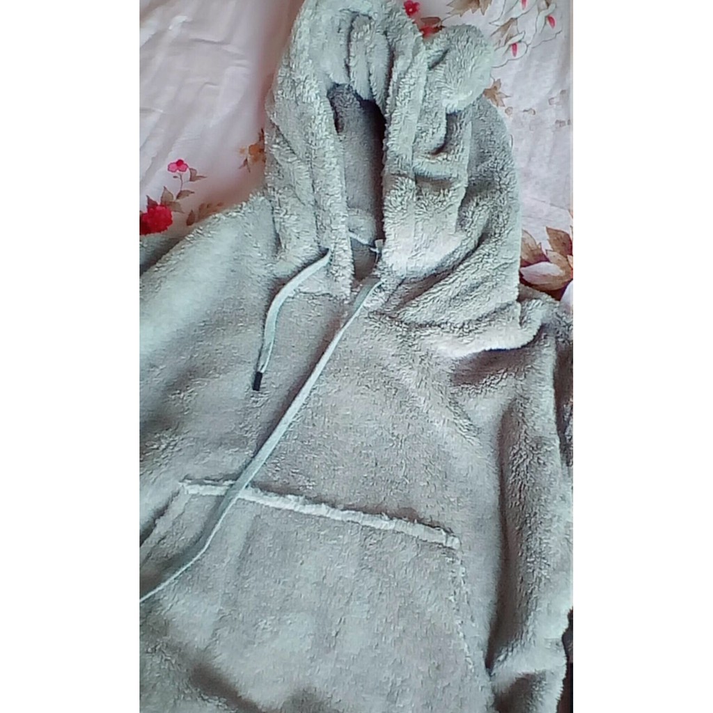 [Sẵn Hàng]♥️Áo bông gấu xám(ảnh thật) Fzsize dưới 65kg