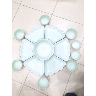 Bát đĩa hoa mặt trời sứ Bát Tràng