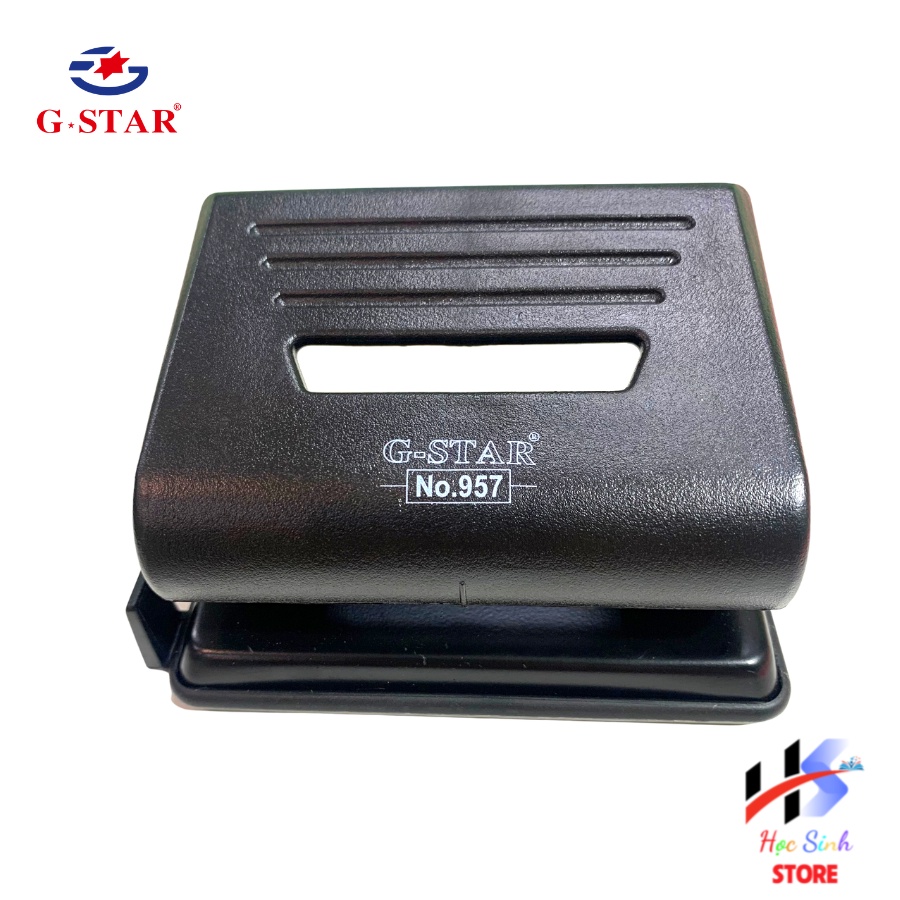 Máy Bấm Lỗ G-star GS957 Size Lớn Bấm 2 Lỗ, Công Suất Bấm 20 Tờ Một Lần Bấm