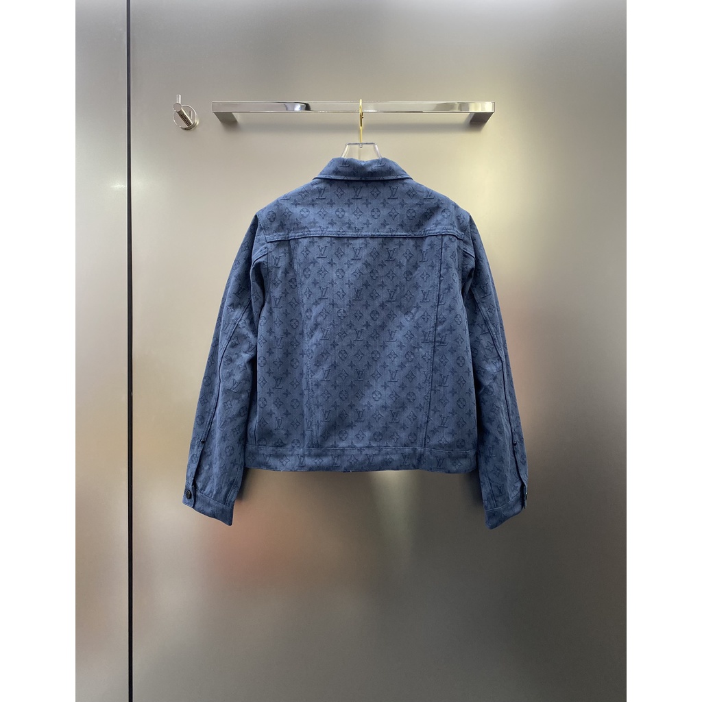 Áo khoác denim jacquard nữ thời trang cao cấp Louis Vuitton LV