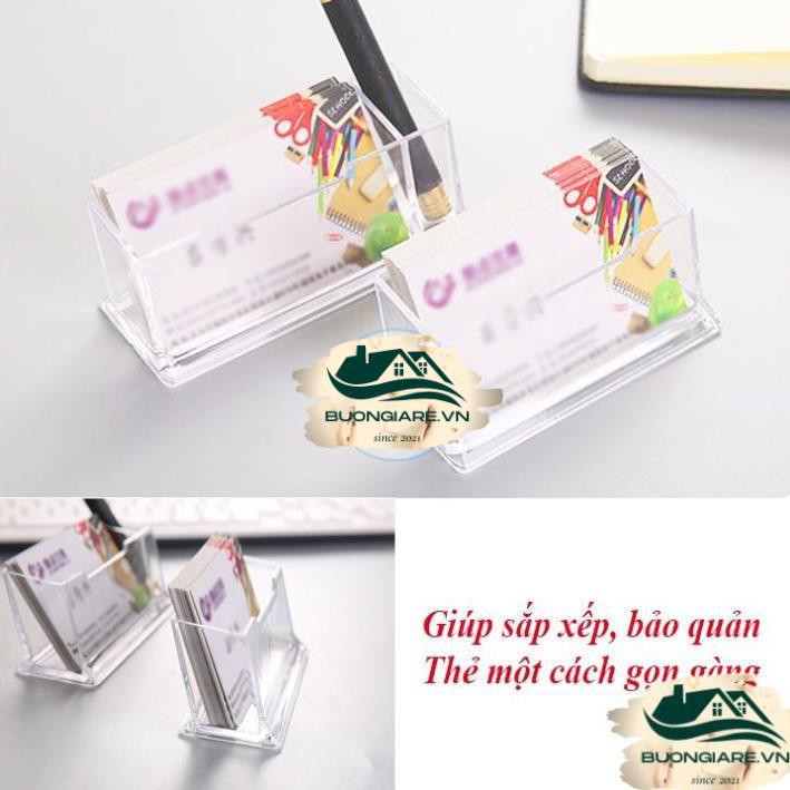 Hộp nhựa trong suốt đựng name card đựng danh thiếp tiện dụng