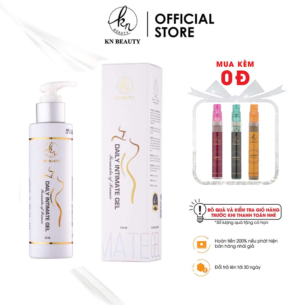 Dung dịch vệ sinh phụ nữ  Daily Intimate gel KN Beauty 150ml – Kháng khuẩn, thơm mát tặng sữa tắm
