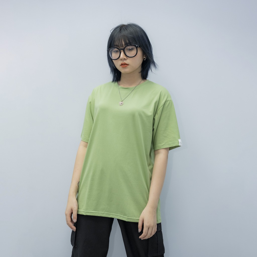 Áo thun Unisex  Basic Tee phông trơn nam nữ tay lỡ Free size form rộng 10 màu thương hiệu Meemdy