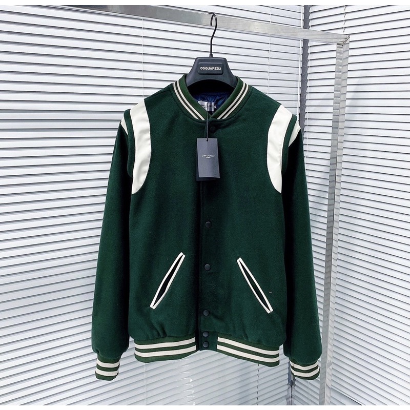 Áo khoác bomber teddy nam nữ đỏ xanh 2 lớp,phối viền trắng chất liệu dạ siêu giữ ấm
