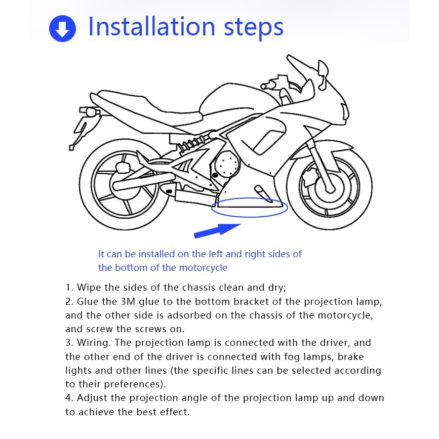 Đèn LED hình chim trang trí nội thất cho xe mô tô