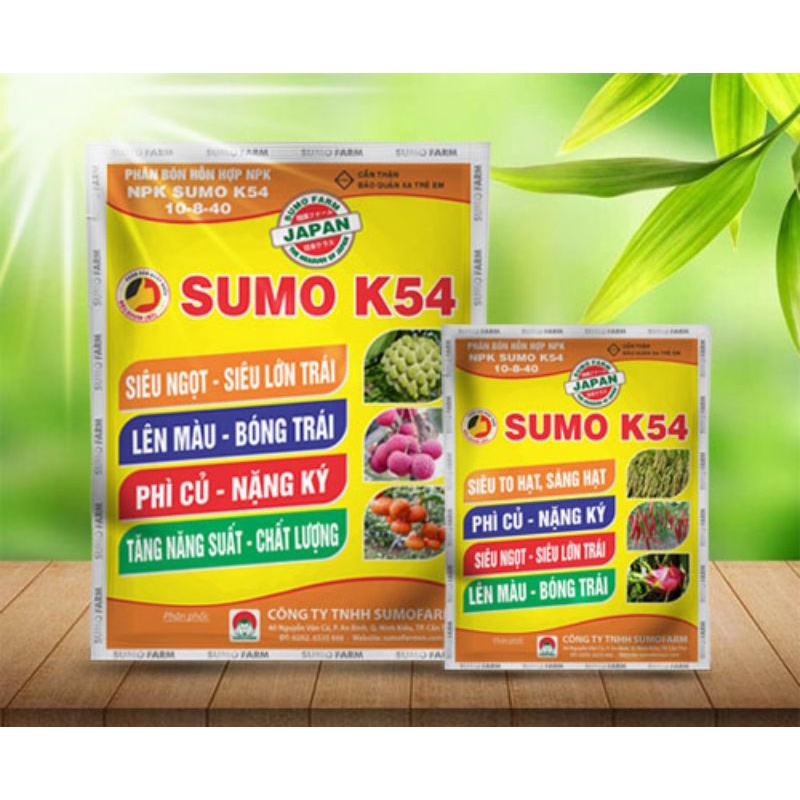 Sumo K54 10 8 40 Gói 50Gr Phân Bón Npk Nhập Khẩu Từ Bỉ.