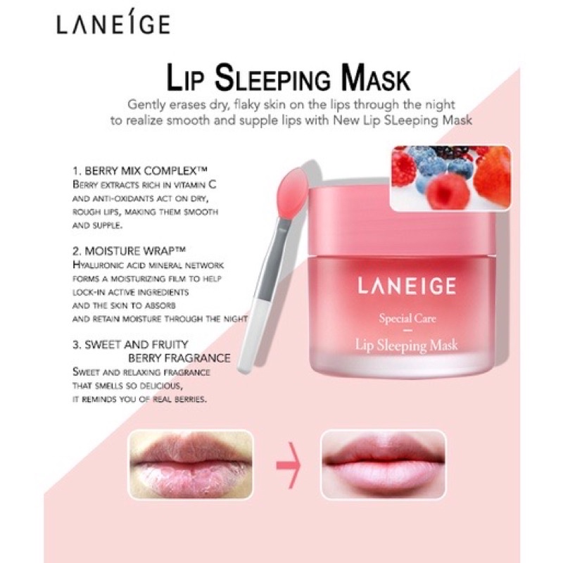 Mặt Nạ Ngủ Môi LANEIGE Minisize 3g Chính Hãng