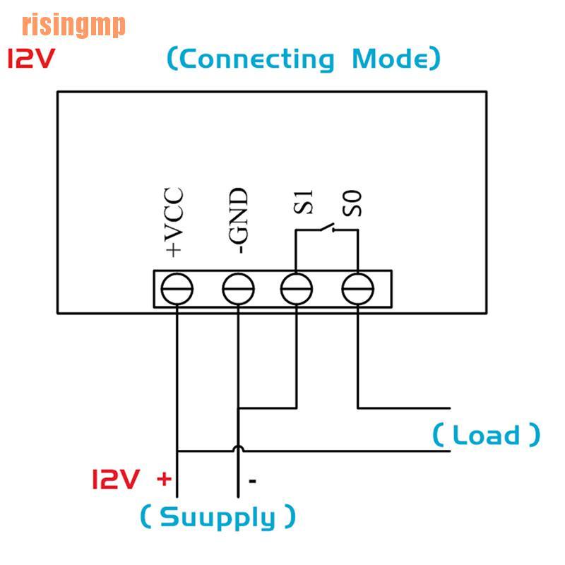 Module relay hẹn giờ màn hình kỹ thuật số DC 12V 20A 1500W 0-999h