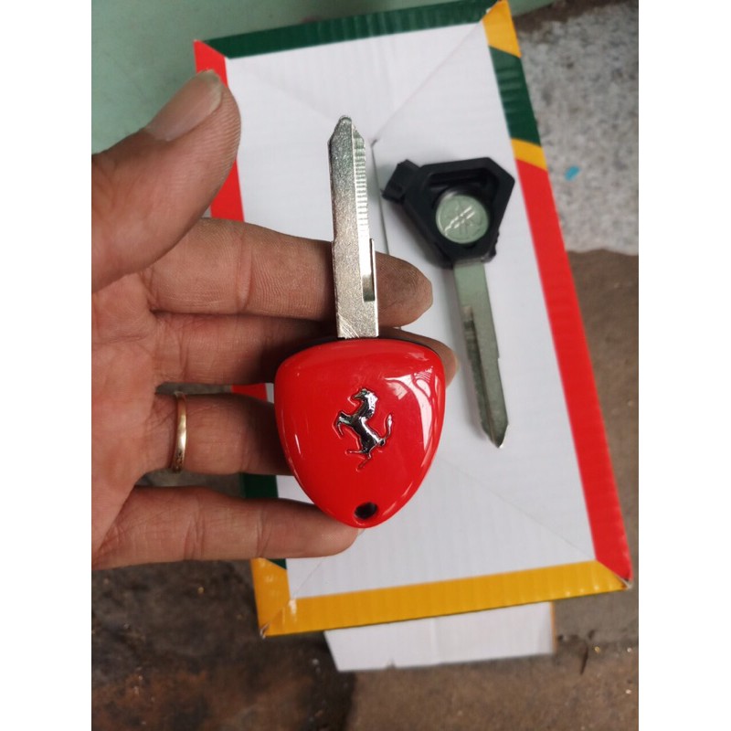Phôi chìa khoá xe EXCINTER , SIRIUS FI độ mẫu Ferrari ( tặng kèm 1 chìa nguyên bản )