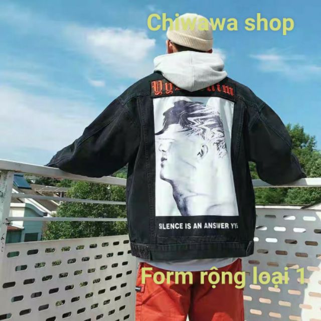 [Loại 1] Áo khoác jean nam nữ Unisex cổ điển Denim 2 màu xanh và đen hàng chuẩn shop loại 1